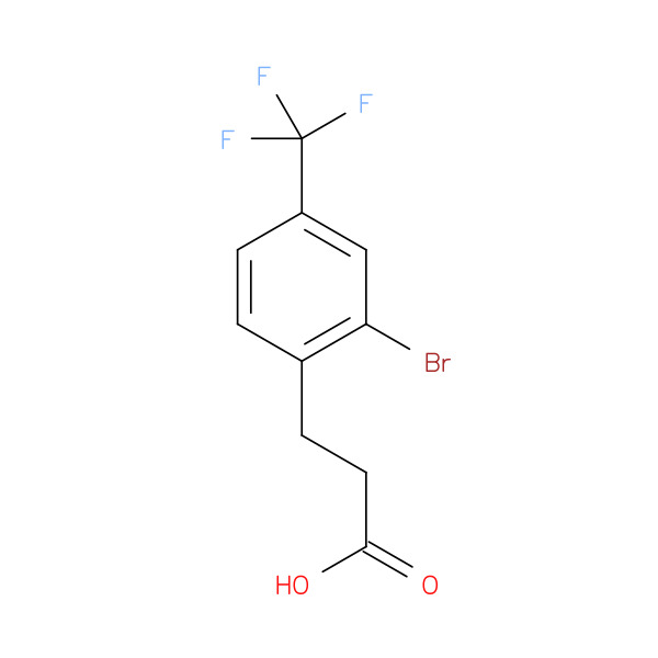 3-(2-Bromo-4-(trifluoromethyl)phenyl)propanoicacid 化学構造式