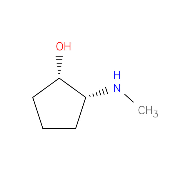 (1S,2R)-2-(Methylamino)cyclopentan-1-ol 化学構造式