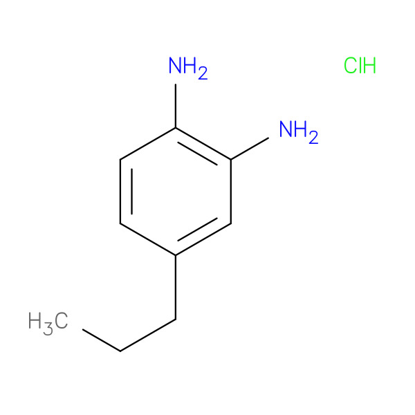 4-Propylbenzene-1,2-diaminehydrochloride 化学構造式