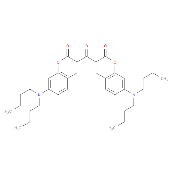 3,3'-carbonylbis(7-(dibutylamino)-2H-chromen-2-one) 化学構造式