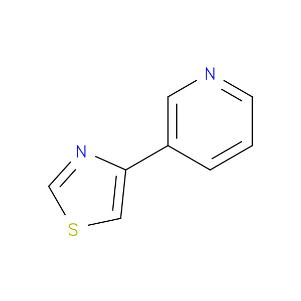 4-(Pyridin-3-yl)thiazole 化学構造式