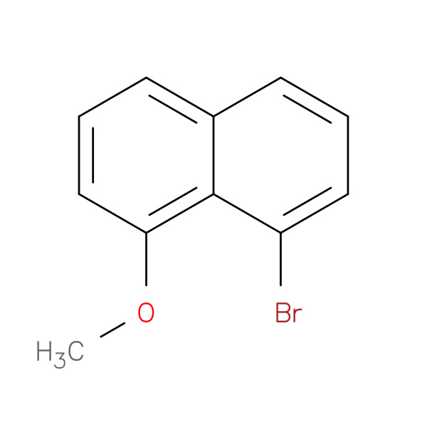 1-Bromo-8-methoxynaphthalene 化学構造式