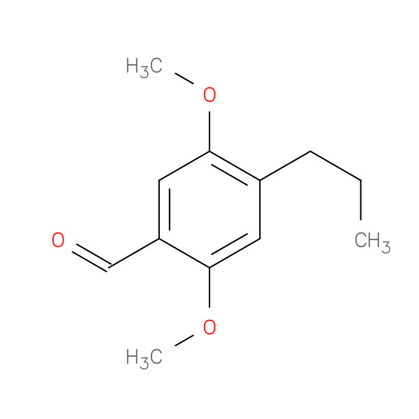 2,5-dimethoxy-4-propylbenzaldehyde 化学構造式
