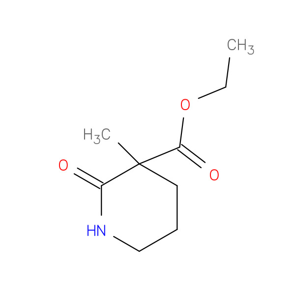 Ethyl3-methyl-2-oxopiperidine-3-carboxylate 化学構造式