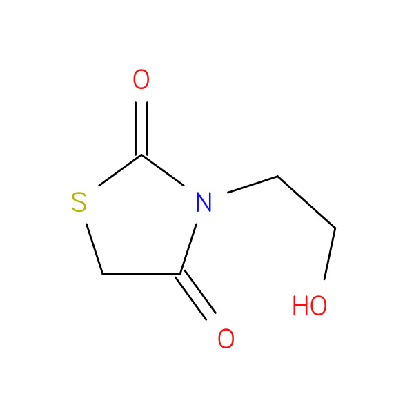 3-(2-Hydroxyethyl)thiazolidine-2,4-dione 化学構造式