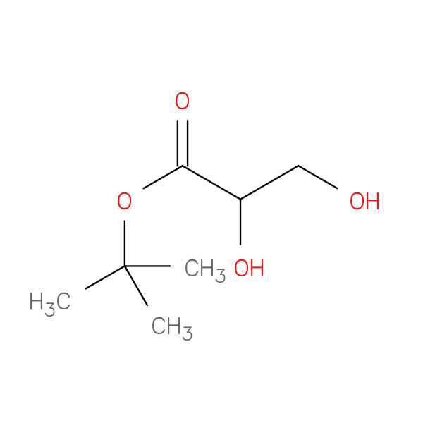 tert-butylcis-2,3-dihydroxypropanoate 化学構造式