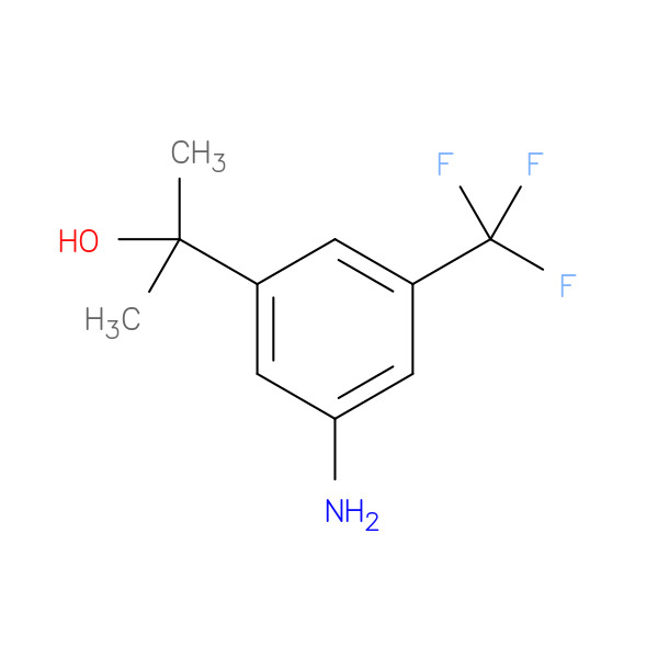 BENZENEMETHANOL,3-AMINO-A,A-DIMETHYL-5-(TRIFLUOROMETHYL)- 化学構造式