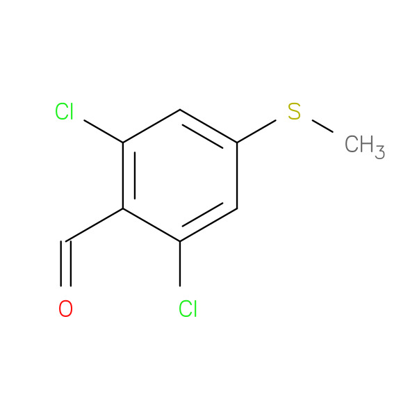 2,6-DICHLORO-4-(METHYLTHIO)BENZALDEHYDE 化学構造式