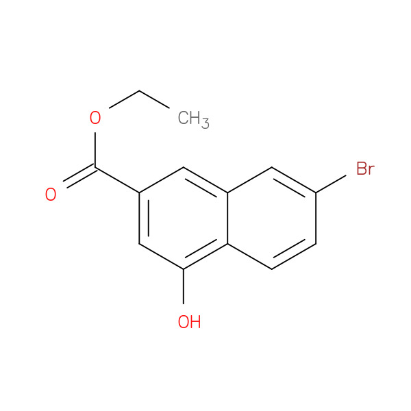 Ethyl 7-Bromo-4-Hydroxy-2-Naphthoate 化学構造式