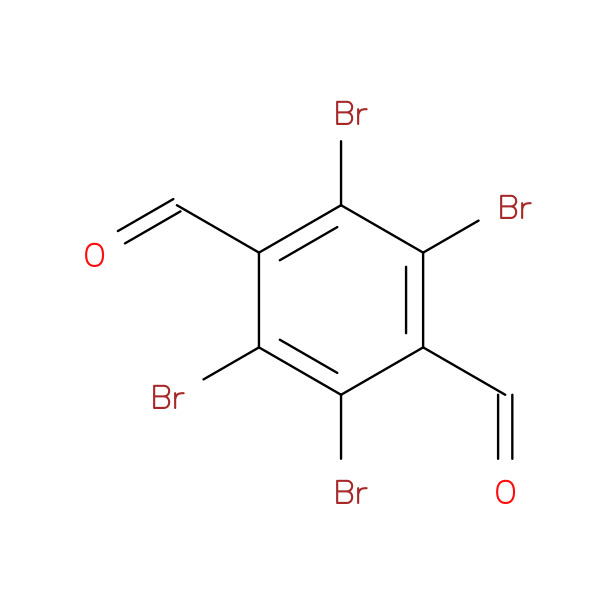 2,3,5,6-tetrabromobenzene-1,4-dicarbaldehyde 化学構造式