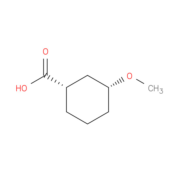 CYCLOHEXANECARBOXYLICACID,3-METHOXY-,(1R,3S)-REL- 化学構造式
