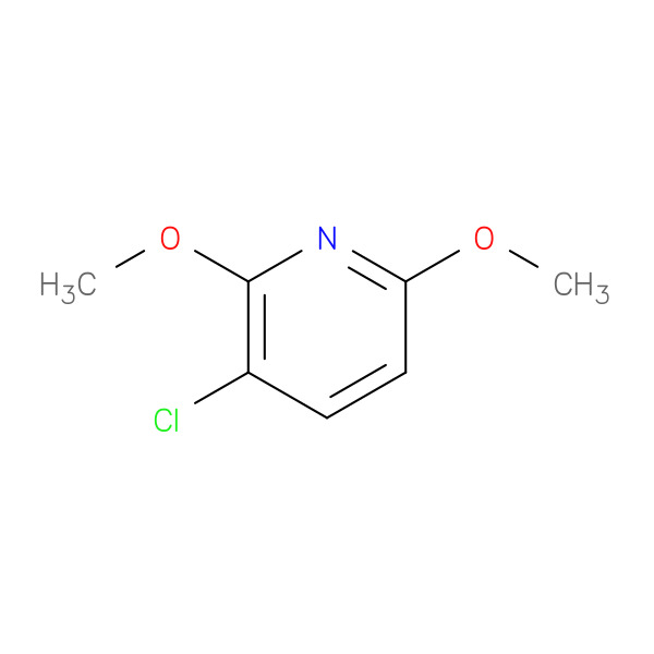 3-Chloro-2,6-dimethoxy-pyridine 化学構造式