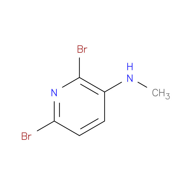 N-(2,6-dibromopyridin-3-yl)-N-methylamine 化学構造式