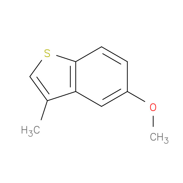 5-Methoxy-3-methylbenzothiophene 化学構造式