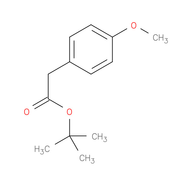 Benzeneacetic acid, 4-methoxy-, 1,1-dimethylethyl ester 化学構造式