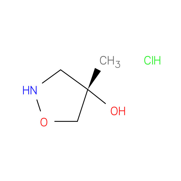 4-Isoxazolidinol, 4-methyl-, hydrochloride (1:1), (4S)- 化学構造式