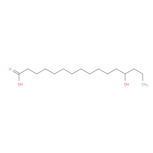 Hexadecanoic acid, 13-hydroxy- 化学構造式