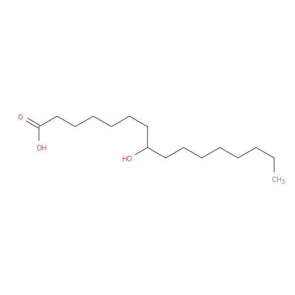 Hexadecanoic acid, 8-hydroxy- 化学構造式