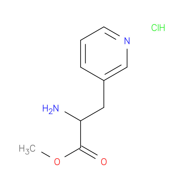3-Pyridinepropanoic acid, α-amino-, methyl ester, dihydrochloride 化学構造式