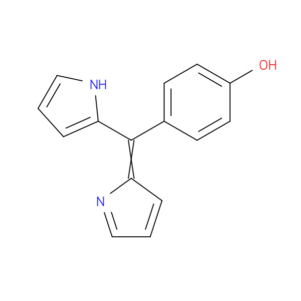 Phenol, 4-(1H-pyrrol-2-yl-2H-pyrrol-2-ylidenemethyl)- 化学構造式