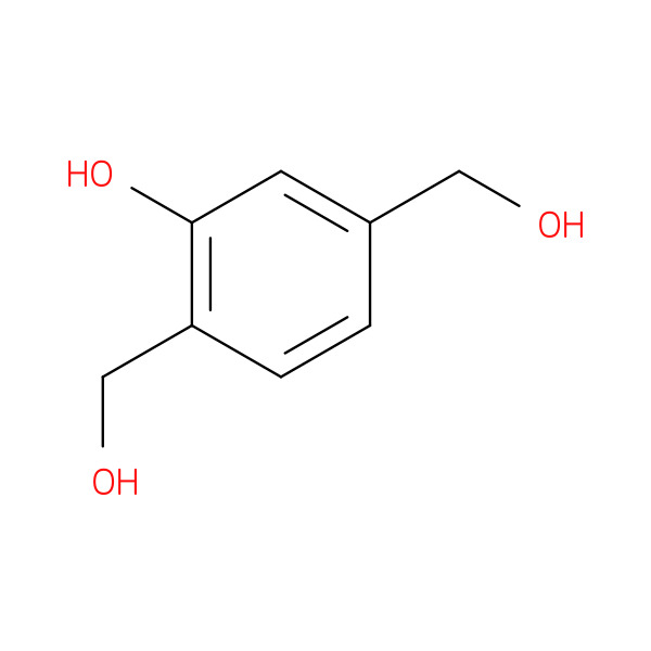 1,4-BENZENEDIMETHANOL, 2-HYDROXY- 化学構造式