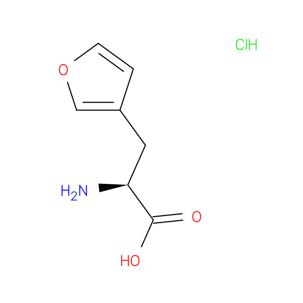 3-Furanpropanoic acid, α-amino-, hydrochloride, (S)- 化学構造式