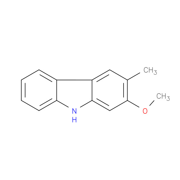 9H-Carbazole, 2-methoxy-3-methyl- 化学構造式