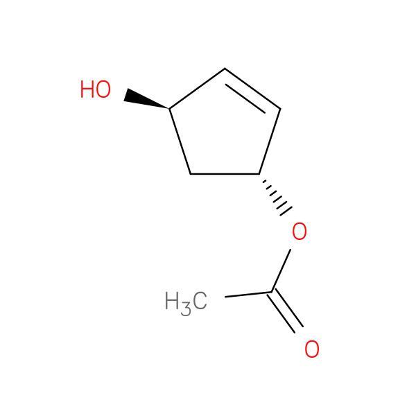 4-Cyclopentene-1,3-diol, monoacetate, (1R,3R)- 化学構造式