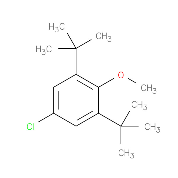 Benzene, 5-chloro-1,3-bis(1,1-dimethylethyl)-2-methoxy- 化学構造式