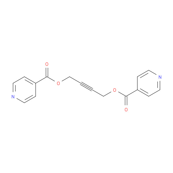 4-Pyridinecarboxylic acid, 2-butyne-1,4-diyl ester 化学構造式