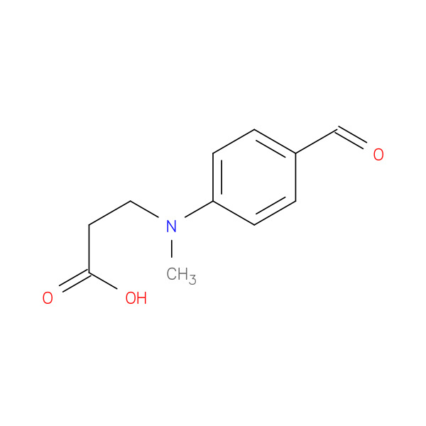 β-Alanine, N-(4-formylphenyl)-N-methyl- 化学構造式