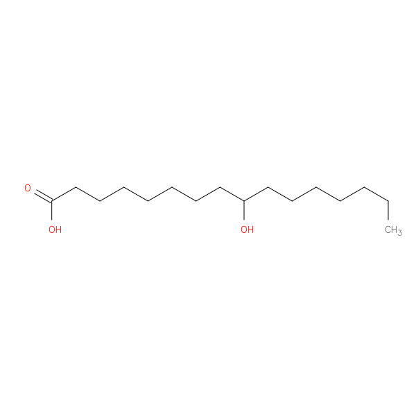 Hexadecanoic acid, 9-hydroxy- 化学構造式