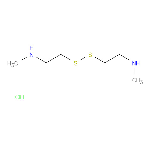 Ethanamine, 2,2′-dithiobis[N-methyl-, hydrochloride (1:2) 化学構造式