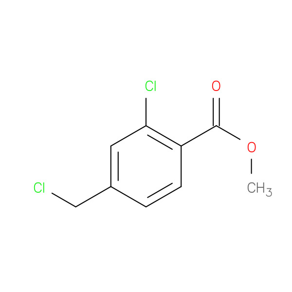 Benzoic acid, 2-chloro-4-(chloromethyl)-, methyl ester 化学構造式