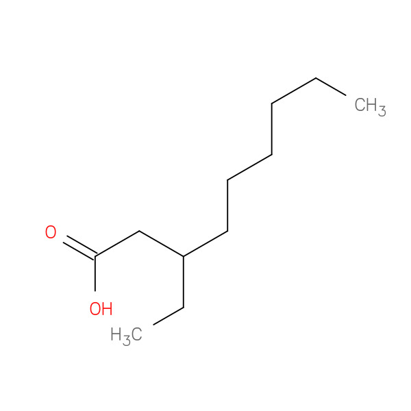 3-Ethyl-nonanoic acid 化学構造式