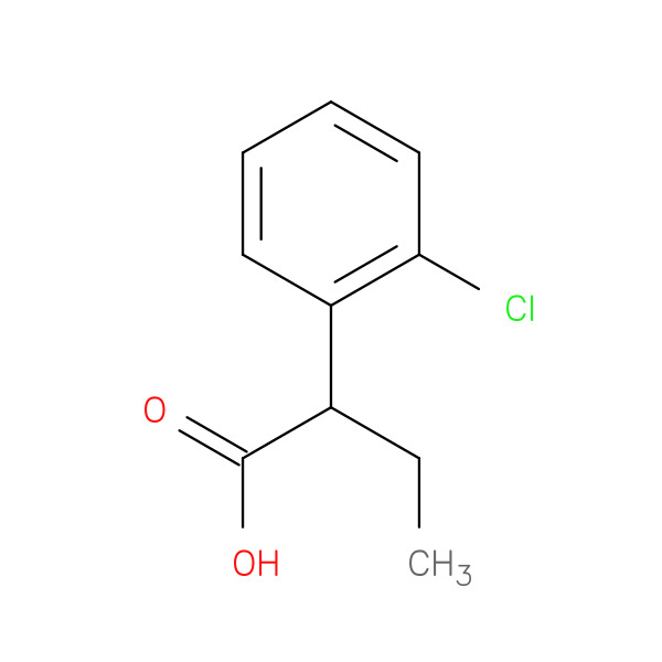 Benzeneacetic acid, 2-chloro-α-ethyl- 化学構造式