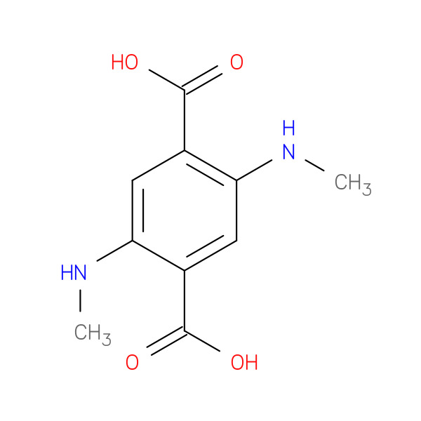 1,4-Benzenedicarboxylic acid, 2,5-bis(methylamino)- 化学構造式