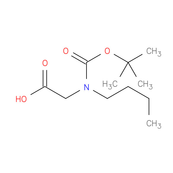 N-Boc-N-butyl-glycine 化学構造式