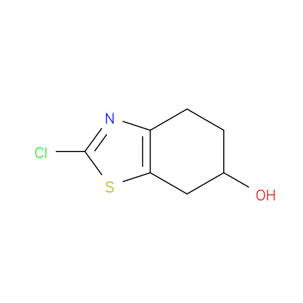 2-Chloro-4,5,6,7-tetrahydrobenzo[d]thiazol-6-ol 化学構造式