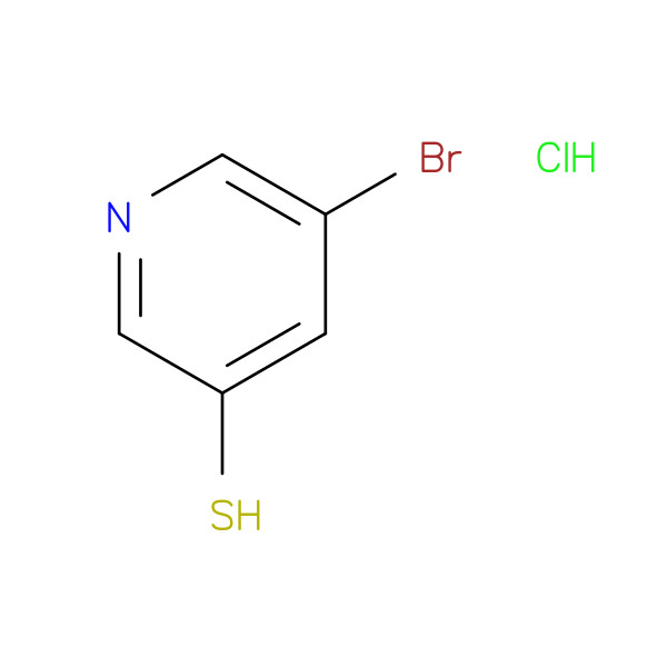 5-Bromopyridine-3-thiol hydrochloride 化学構造式