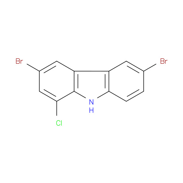 3,6-DIBROMO-1-CHLORO-9H-CARBAZOLE 化学構造式