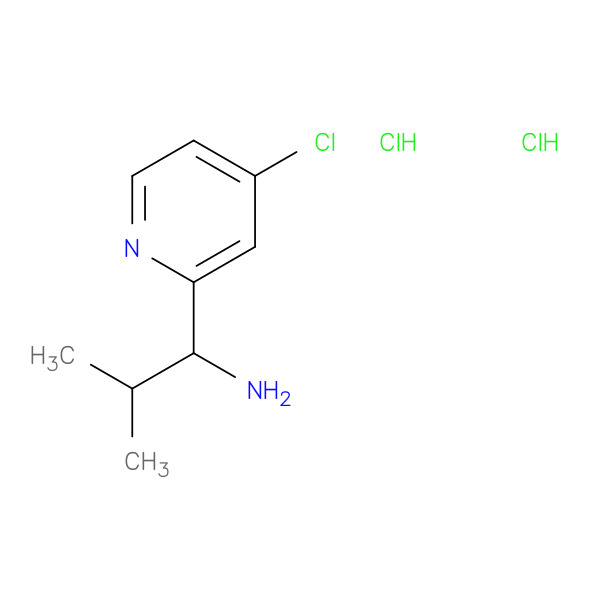 1-(4-CHLOROPYRIDIN-2-YL)-2-METHYLPROPAN-1-AMINE DIHYDROCHLORIDE 化学構造式
