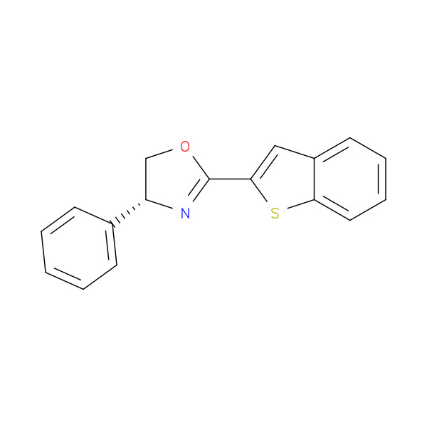 (R)-2-(BENZO[B]THIOPHEN-2-YL)-4-PHENYL-4,5-DIHYDROOXAZOLE 化学構造式