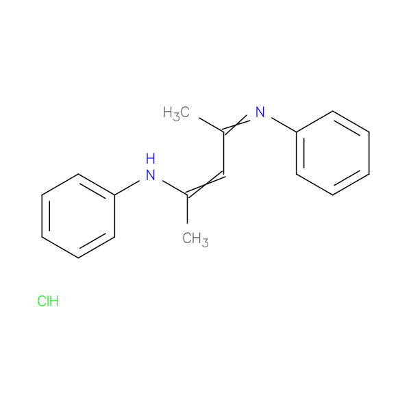 N-(4-(Phenylamino)pent-3-en-2-ylidene)aniline hydrochloride 化学構造式