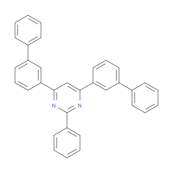 4,6-Di([1,1'-biphenyl]-3-yl)-2-phenylpyrimidine 化学構造式