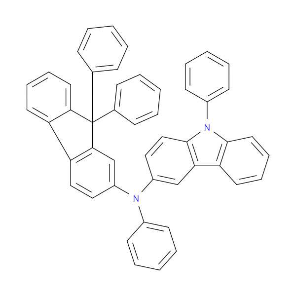 N-(9,9-Diphenyl-9H-fluoren-2-yl)-N,9-diphenyl-9H-carbazol-3-amine 化学構造式