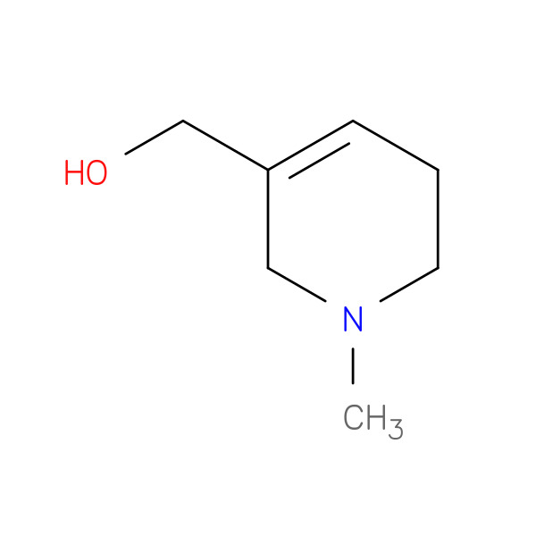 1-Methyl-1,2,5,6-tetrahydropyridine-3-methanol 化学構造式