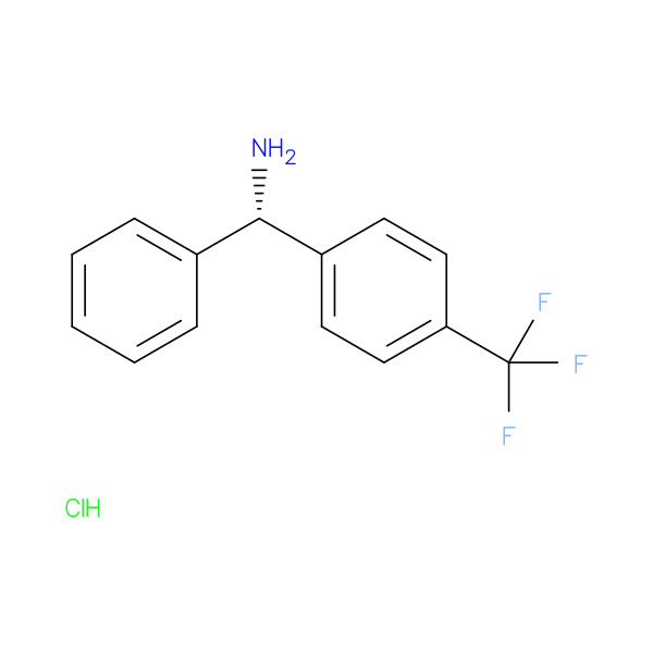 (S)-Phenyl(4-(trifluoromethyl)phenyl)methanamine hydrochloride 化学構造式