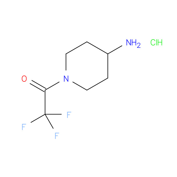 1-(4-Aminopiperidin-1-yl)-2,2,2-trifluoroethanone hydrochloride 化学構造式