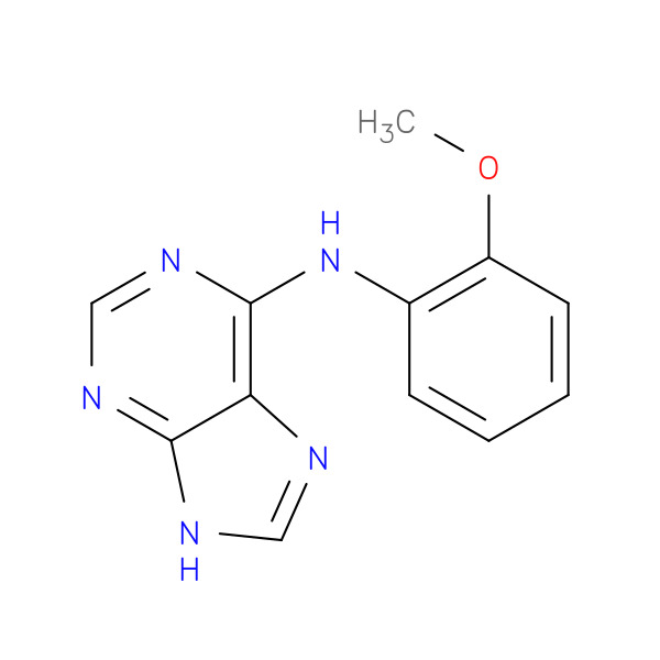 7H-ADENINE, N-(o-METHOXYPHENYL)- 化学構造式
